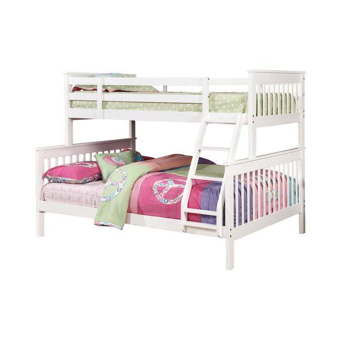 Chapman Full Over Full & Twin Over Full Bunk Bed Black & White - Casa Morelos / Coahuila Furniture (Oklahoma City, OK)
