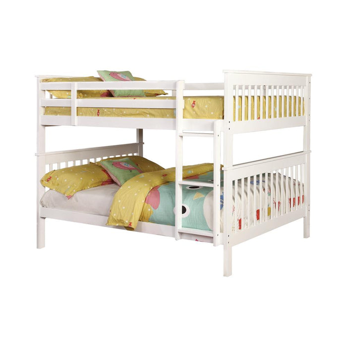 Chapman Full Over Full & Twin Over Full Bunk Bed Black & White - Casa Morelos / Coahuila Furniture (Oklahoma City, OK)