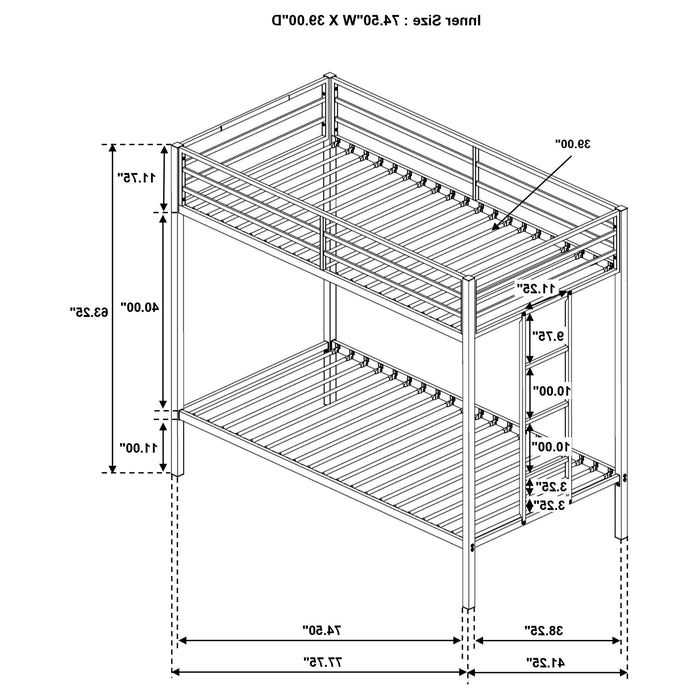 Alevera Bunk Bed - Casa Morelos / Coahuila Furniture (Oklahoma City, OK)