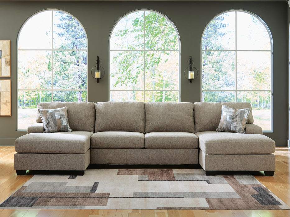 Newellen Sectional with Double Chaise - Casa Morelos / Coahuila Furniture (Oklahoma City, OK)