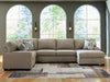 Newellen Sleeper Sectional with Chaise - Casa Morelos / Coahuila Furniture (Oklahoma City, OK)