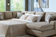 Newellen Sleeper Sectional with Chaise - Casa Morelos / Coahuila Furniture (Oklahoma City, OK)