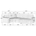 Devonshire Pull-Out Sleeper Sectional Sofa - Casa Morelos / Coahuila Furniture (Oklahoma City, OK)