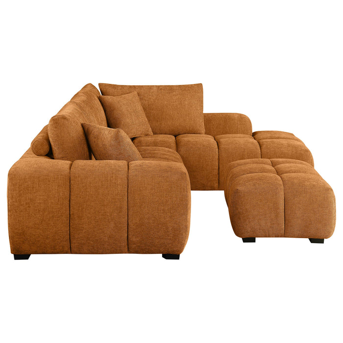 Camacho Upholstered Sectional Sofa with Ottoman Set - Casa Morelos / Coahuila Furniture (Oklahoma City, OK)