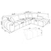 Camacho Upholstered Sectional Sofa with Ottoman Set - Casa Morelos / Coahuila Furniture (Oklahoma City, OK)