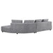 Toscano 134-inch Upholstered Sectional Sofa Grey - Casa Morelos / Coahuila Furniture (Oklahoma City, OK)