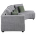 Toscano 134-inch Upholstered Sectional Sofa Grey - Casa Morelos / Coahuila Furniture (Oklahoma City, OK)