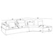 Toscano 134-inch Upholstered Sectional Sofa Grey - Casa Morelos / Coahuila Furniture (Oklahoma City, OK)