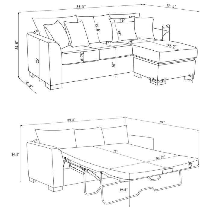 Storey Sleeper Sectionals - Casa Morelos / Coahuila Furniture (Oklahoma City, OK)