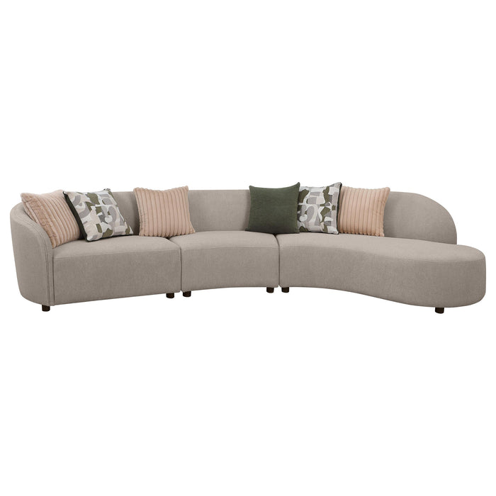 Fayette Upholstered Sectional Sofa Greige - Casa Morelos / Coahuila Furniture (Oklahoma City, OK)