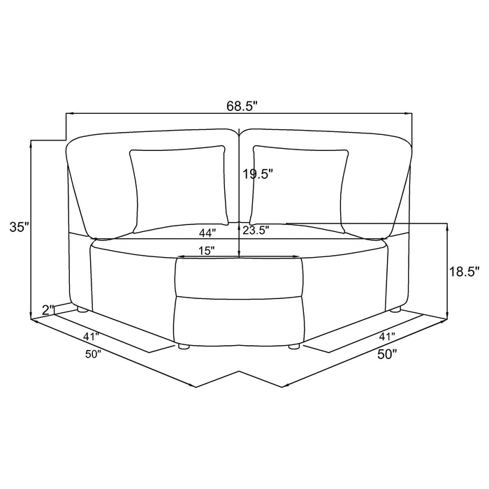 Emberson Modular Sectionals Side Chair - Casa Morelos / Coahuila Furniture (Oklahoma City, OK)