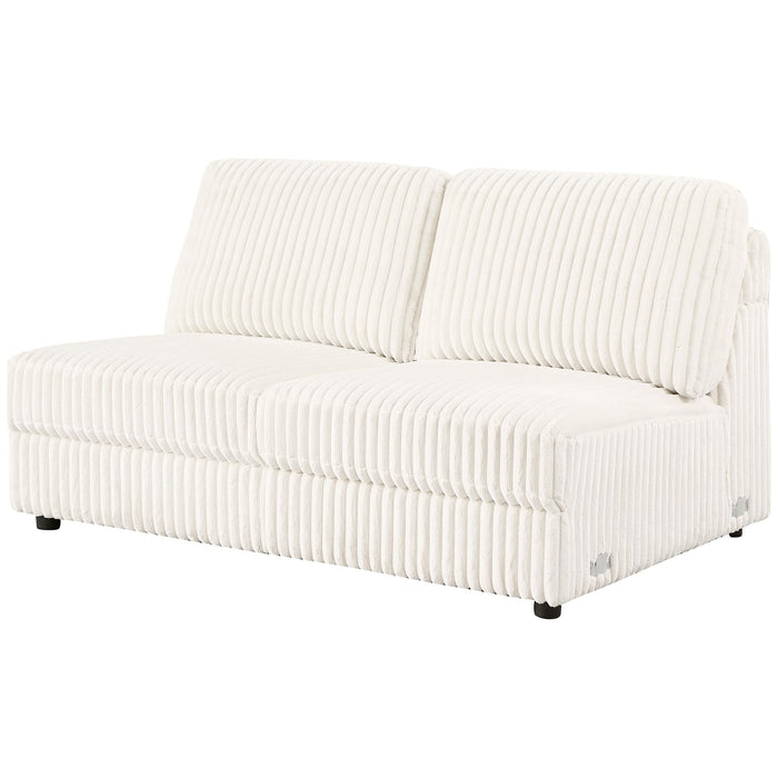 Emberson Upholstered Armless Loveseat Ivory - Casa Morelos / Coahuila Furniture (Oklahoma City, OK)