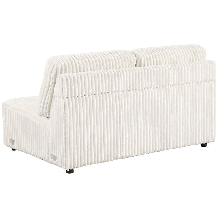Emberson Upholstered Armless Loveseat Ivory - Casa Morelos / Coahuila Furniture (Oklahoma City, OK)