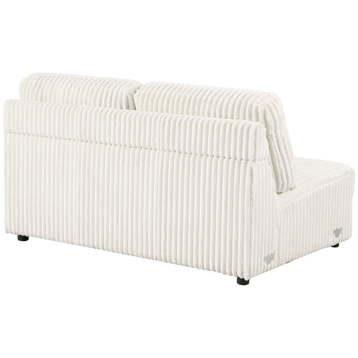 Emberson Upholstered Armless Loveseat Ivory - Casa Morelos / Coahuila Furniture (Oklahoma City, OK)