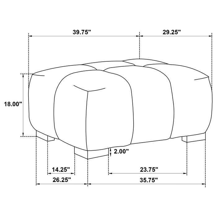 Octavia Ottoman - Casa Morelos / Coahuila Furniture (Oklahoma City, OK)