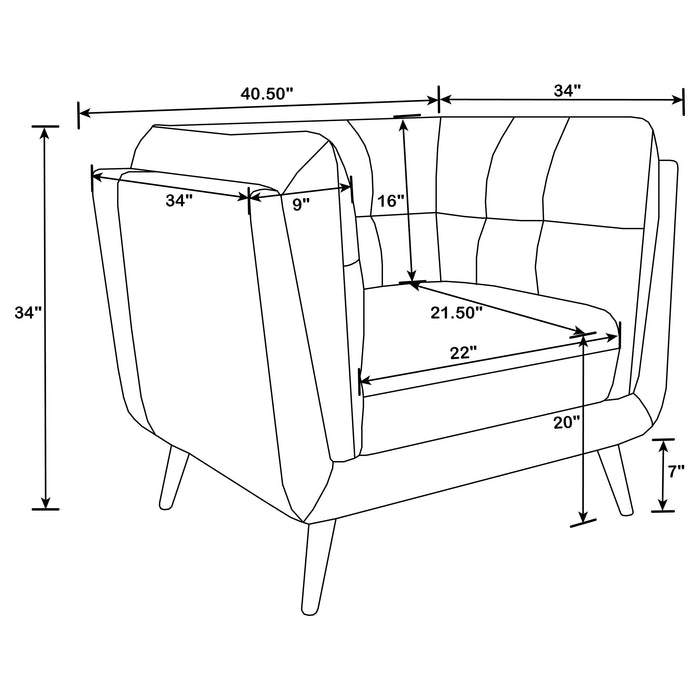 Thatcher Stationary 3 Pc Set Brown - Casa Morelos / Coahuila Furniture (Oklahoma City, OK)