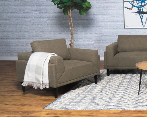 Rilynn Upholstered Track Arms Chair - Casa Morelos / Coahuila Furniture (Oklahoma City, OK)