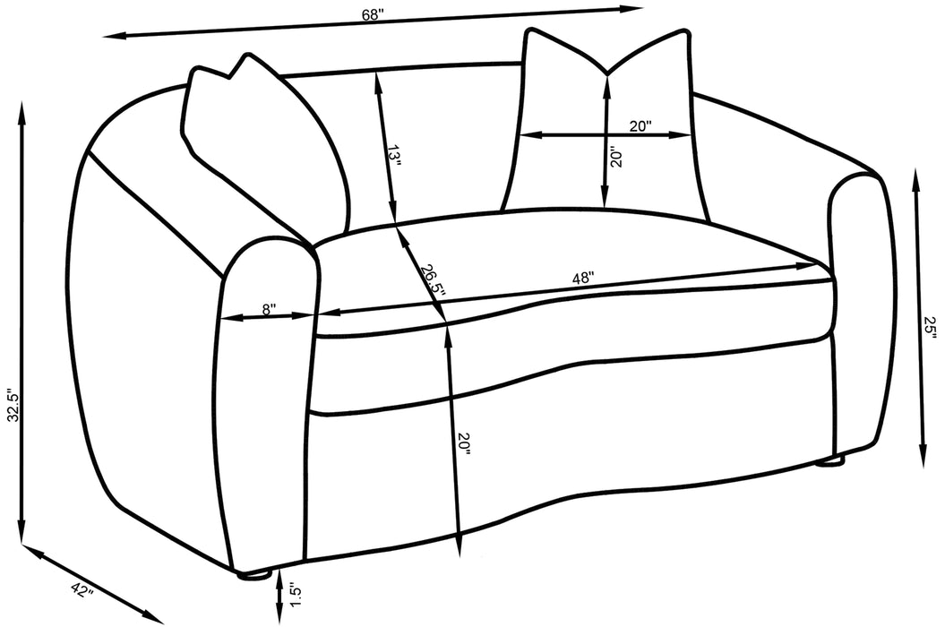 Isabella Stationary 3 Pc Set White - Casa Morelos / Coahuila Furniture (Oklahoma City, OK)