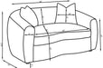 Isabella Stationary 3 Pc Set White - Casa Morelos / Coahuila Furniture (Oklahoma City, OK)