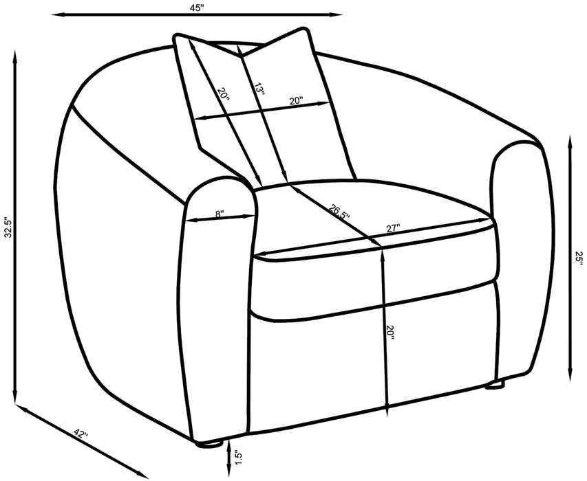 Isabella Upholstered Tight Back Chair White