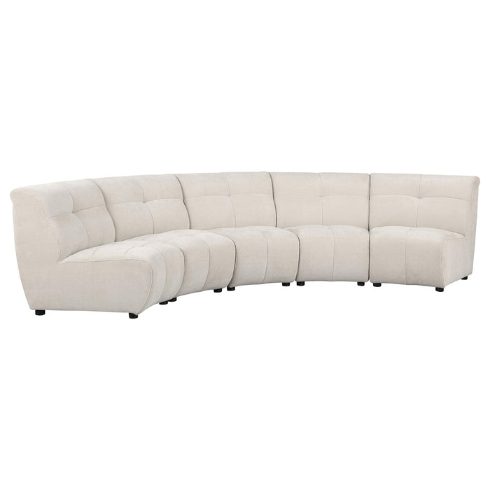 Charlotte Upholstered Modular Sectional Sofa Ivory - Casa Morelos / Coahuila Furniture (Oklahoma City, OK)