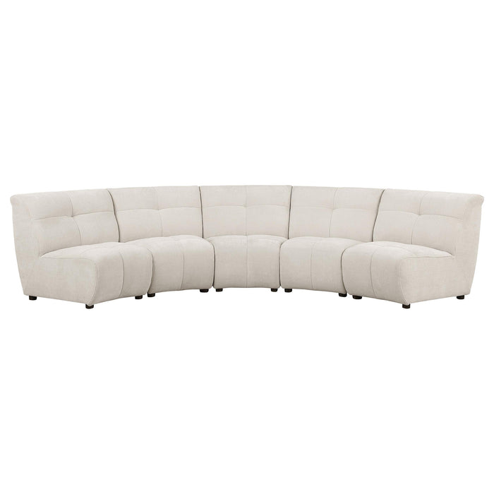 Charlotte Upholstered Modular Sectional Sofa Ivory - Casa Morelos / Coahuila Furniture (Oklahoma City, OK)