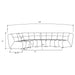 Charlotte Upholstered Modular Sectional Sofa Ivory - Casa Morelos / Coahuila Furniture (Oklahoma City, OK)