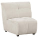 Charlotte Upholstered Curved Armless Chair Ivory - Casa Morelos / Coahuila Furniture (Oklahoma City, OK)