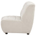 Charlotte Upholstered Curved Armless Chair Ivory - Casa Morelos / Coahuila Furniture (Oklahoma City, OK)