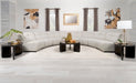 Charlotte Upholstered Curved Armless Chair Ivory - Casa Morelos / Coahuila Furniture (Oklahoma City, OK)