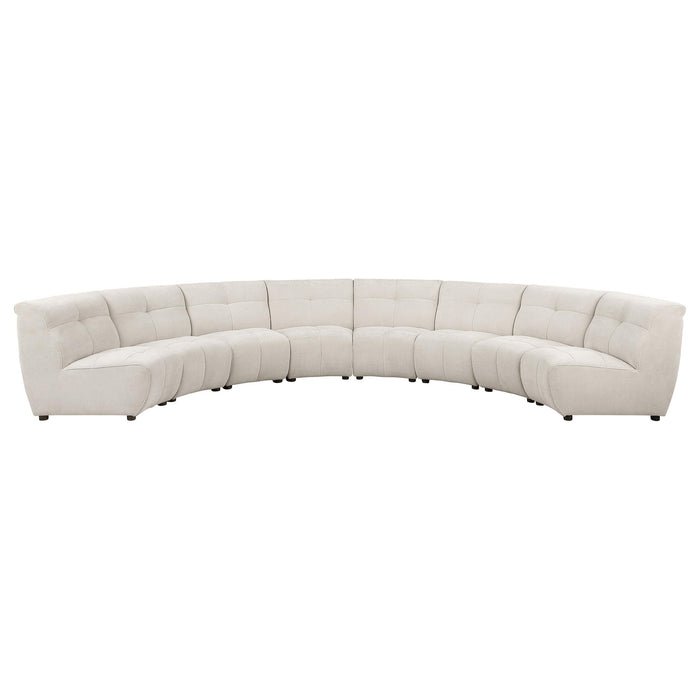Charlotte Upholstered Modular Sectional Sofa Ivory - Casa Morelos / Coahuila Furniture (Oklahoma City, OK)