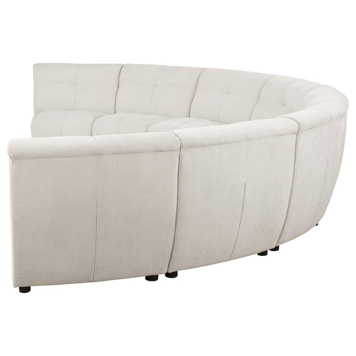 Charlotte Upholstered Modular Sectional Sofa Ivory - Casa Morelos / Coahuila Furniture (Oklahoma City, OK)