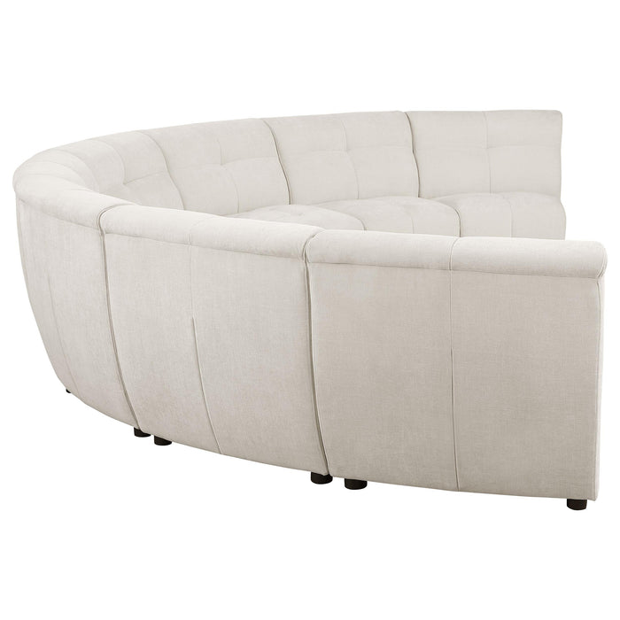 Charlotte Upholstered Modular Sectional Sofa Ivory - Casa Morelos / Coahuila Furniture (Oklahoma City, OK)