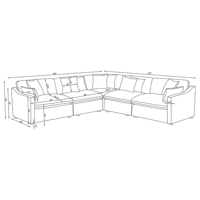 Hobson Seating Sectionals - Casa Morelos / Coahuila Furniture (Oklahoma City, OK)