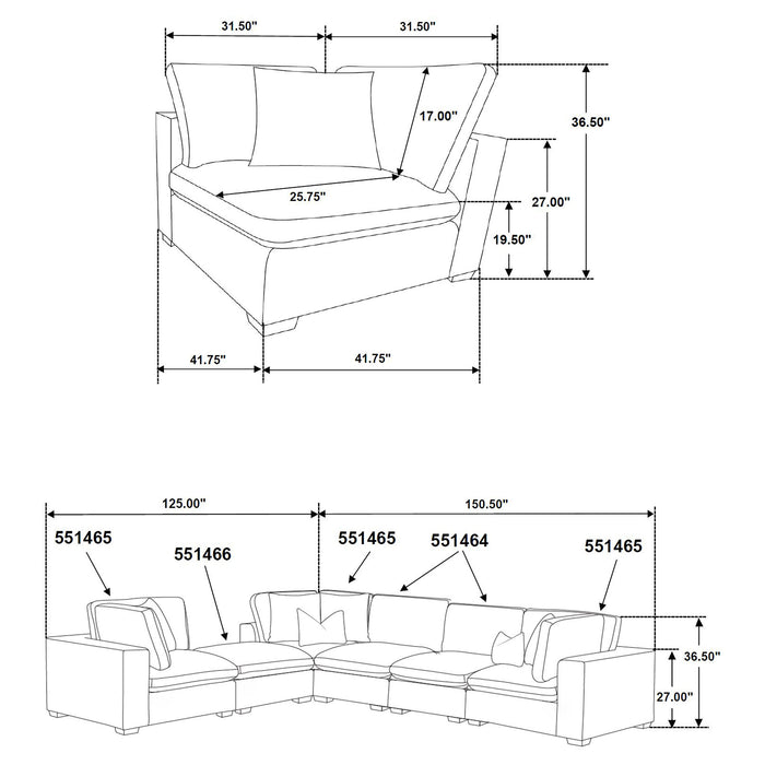 Lakeview Modular Sectionals Upholstered - Casa Morelos / Coahuila Furniture (Oklahoma City, OK)