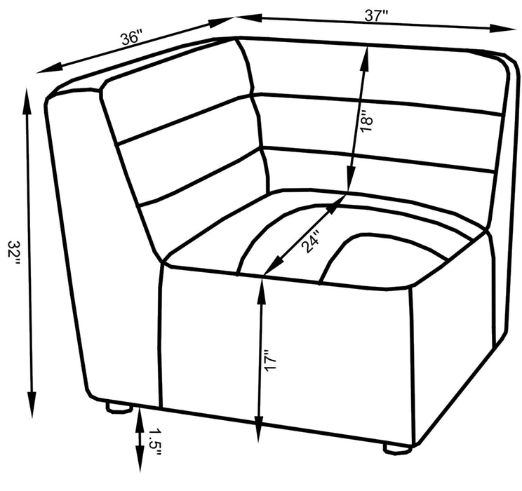 Sunny Upholstered Corner Chair - Casa Morelos / Coahuila Furniture (Oklahoma City, OK)