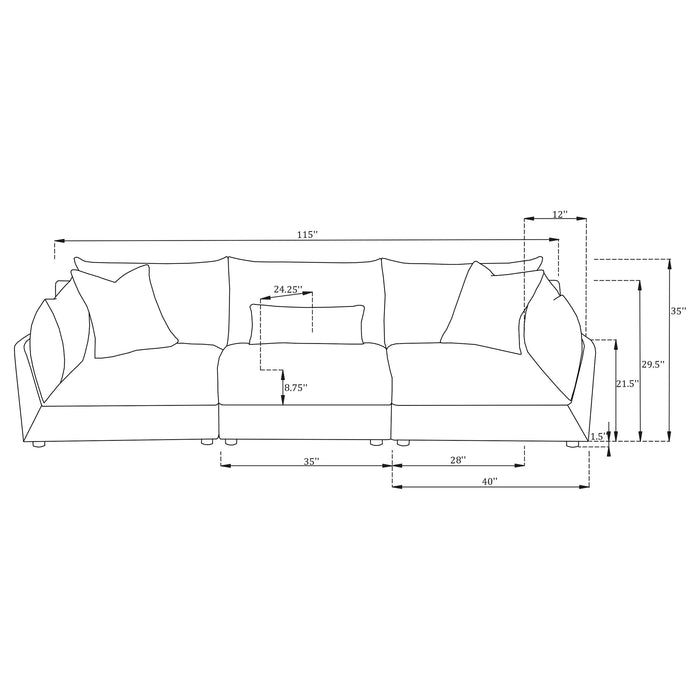 Sasha Stationary Sofas - Casa Morelos / Coahuila Furniture (Oklahoma City, OK)