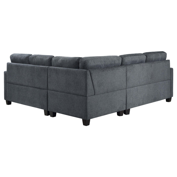 Georgina 3-piece Upholstered Sectional Sofa Steel Beige - Casa Morelos / Coahuila Furniture (Oklahoma City, OK)