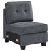 Georgina Upholstered Armless Chair Steel - Casa Morelos / Coahuila Furniture (Oklahoma City, OK)