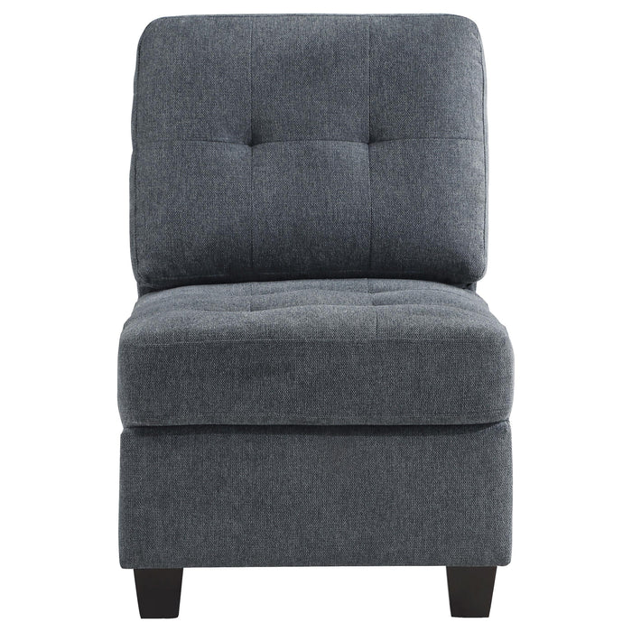 Georgina Upholstered Armless Chair Steel - Casa Morelos / Coahuila Furniture (Oklahoma City, OK)