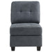 Georgina Upholstered Armless Chair Steel - Casa Morelos / Coahuila Furniture (Oklahoma City, OK)