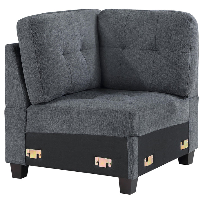 Georgina Upholstered Corner Chair Steel - Casa Morelos / Coahuila Furniture (Oklahoma City, OK)