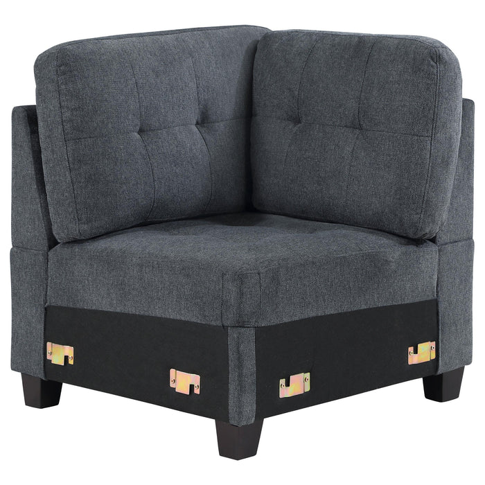 Georgina Upholstered Corner Chair Steel - Casa Morelos / Coahuila Furniture (Oklahoma City, OK)