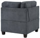 Georgina Upholstered Corner Chair Steel - Casa Morelos / Coahuila Furniture (Oklahoma City, OK)