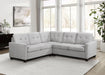 Georgina 3-piece Upholstered Sectional Sofa Steel Beige - Casa Morelos / Coahuila Furniture (Oklahoma City, OK)