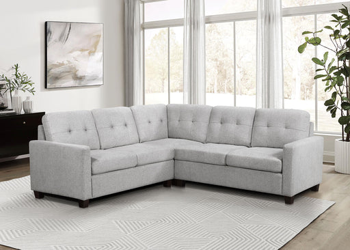 Georgina 3-piece Upholstered Sectional Sofa Steel Beige - Casa Morelos / Coahuila Furniture (Oklahoma City, OK)