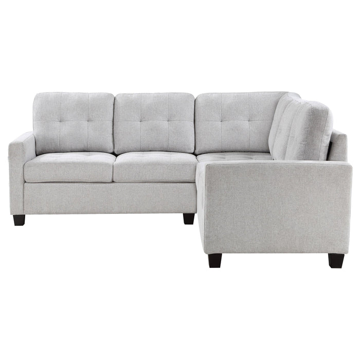 Georgina 3-piece Upholstered Sectional Sofa Steel Beige - Casa Morelos / Coahuila Furniture (Oklahoma City, OK)
