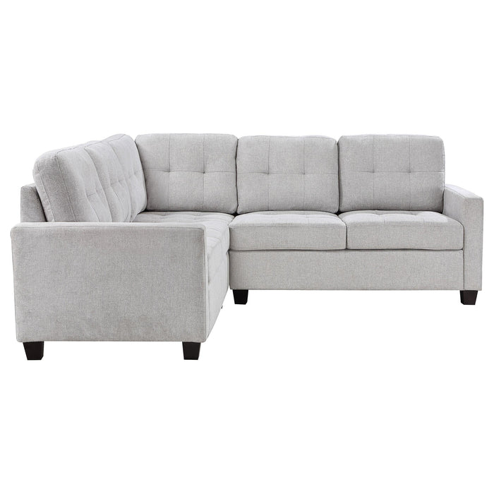 Georgina 3-piece Upholstered Sectional Sofa Steel Beige - Casa Morelos / Coahuila Furniture (Oklahoma City, OK)