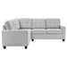 Georgina 3-piece Upholstered Sectional Sofa Steel Beige - Casa Morelos / Coahuila Furniture (Oklahoma City, OK)