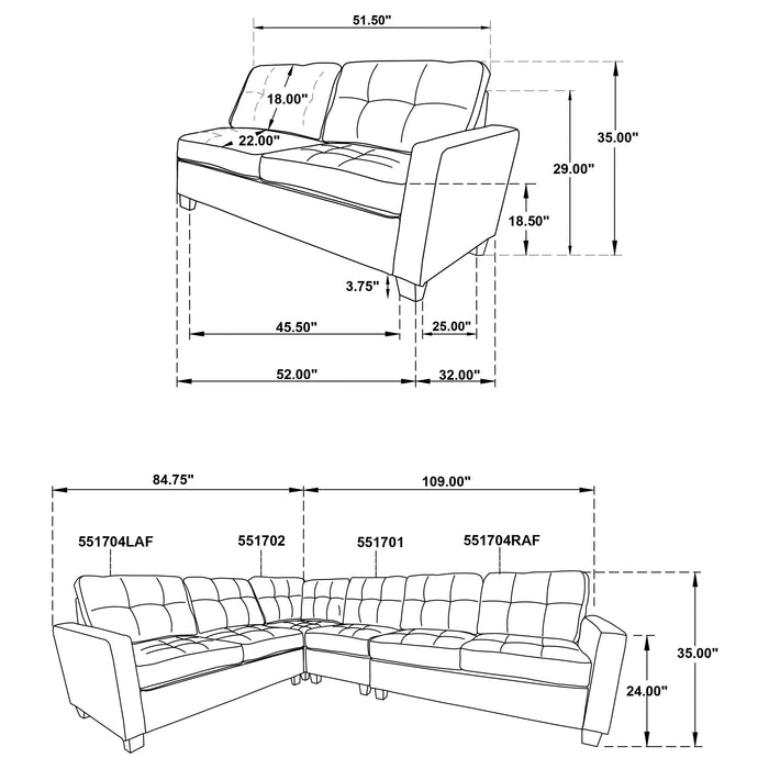 Georgina Modular Sectionals Upholstered - Casa Morelos / Coahuila Furniture (Oklahoma City, OK)